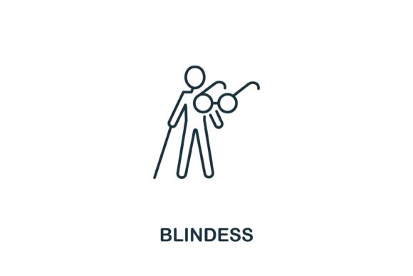 Blindness Icon: A Striking Design Element for Versatile Visual Projects