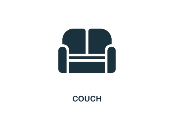 Couch Icon: Simple Illustration for Creative Design