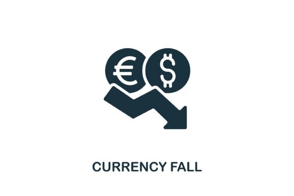 Currency Fall Icon: Visualizing Financial Decline