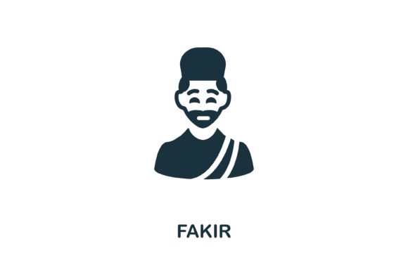 Fakir Icon: A Monochrome Design Asset for Modern Visual Communication