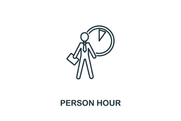 Person Hour: Simple Design Icon for Creative Projects