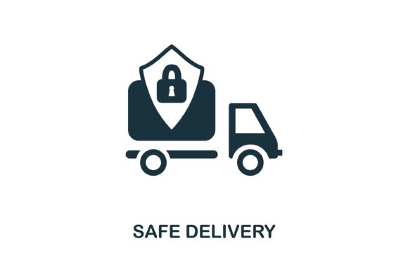 Safe Delivery Icon: A Versatile Vector Asset