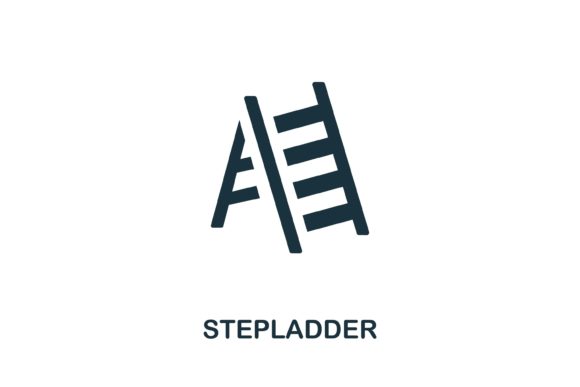 Stepladder Icon: A Versatile Design Element for Web and Infographic Projects